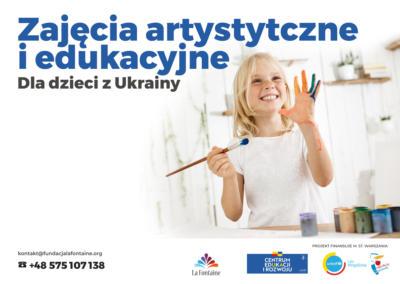 Zajęcia artystyczne i edukacyjne dla dzieci z Ukrainy