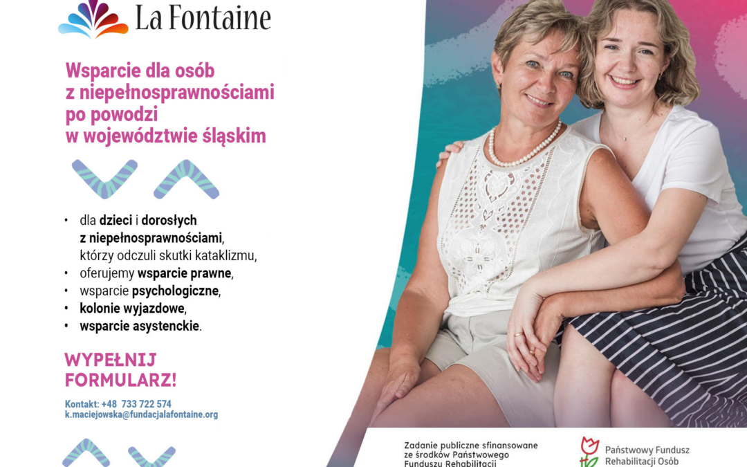 Wsparcie dla osób z niepełnosprawnościami  po powodzi w woj. śląskim