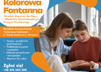 Kolorowa Fontanna. Ośrodek Wsparcia dla Dzieci i Młodzieży Doświadczających Kryzysu Psychicznego